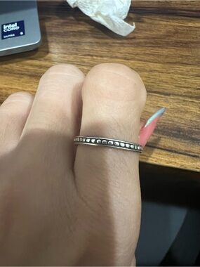 Sterling Silpada Dot Beaded Band Ring - Silver
